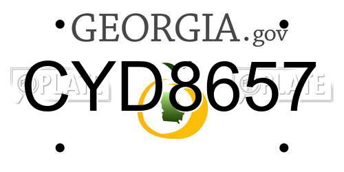 CYD8657 Georgia License Plate