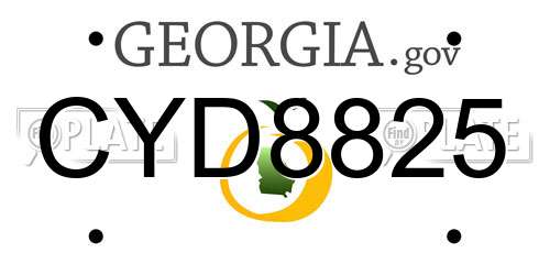 CYD8825 Georgia License Plate