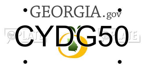 CYDG50 Georgia License Plate