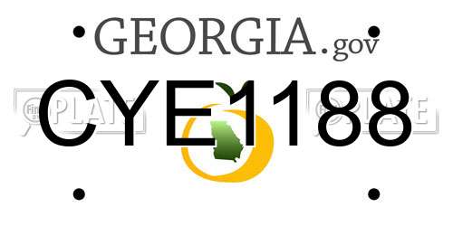 CYE1188 Georgia License Plate