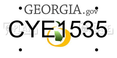 CYE1535 Georgia License Plate