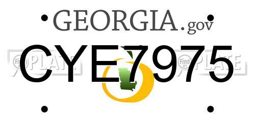 CYE7975 Georgia License Plate