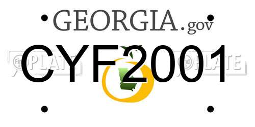 CYF2001 Georgia License Plate