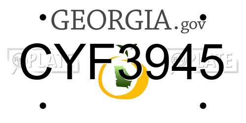 CYF3945 Georgia License Plate