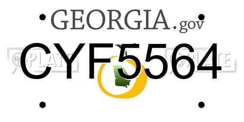 CYF5564 Georgia License Plate