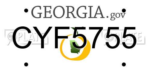 CYF5755 Georgia License Plate