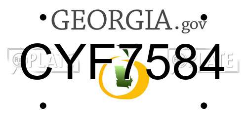 CYF7584 Georgia License Plate