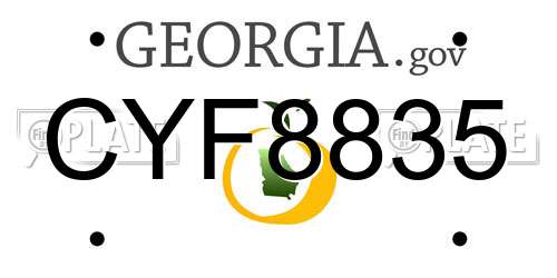 CYF8835 Georgia License Plate
