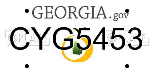 CYG5453 Georgia License Plate