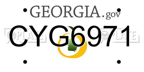 CYG6971 Georgia License Plate