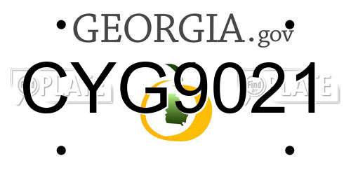 CYG9021 Georgia License Plate