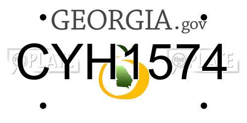 CYH1574 Georgia License Plate