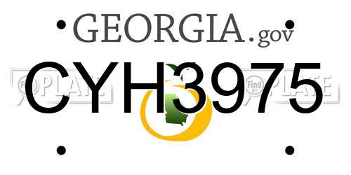 CYH3975 Georgia License Plate