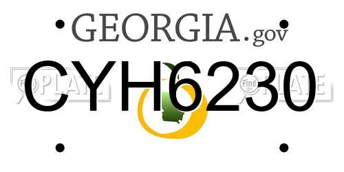 CYH6230 Georgia License Plate