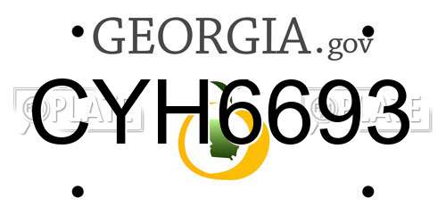 CYH6693 Georgia License Plate