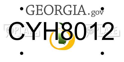 CYH8012 Georgia License Plate