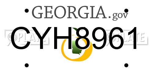 CYH8961 Georgia License Plate