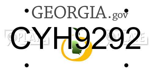 CYH9292 Georgia License Plate