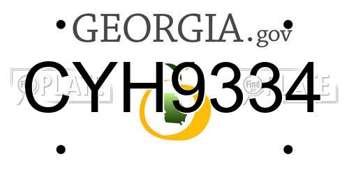 CYH9334 Georgia License Plate