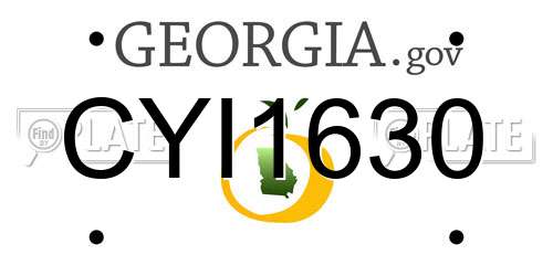 CYI1630 Georgia License Plate