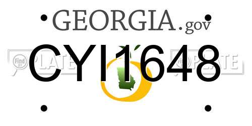 CYI1648 Georgia License Plate