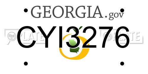 CYI3276 Georgia License Plate