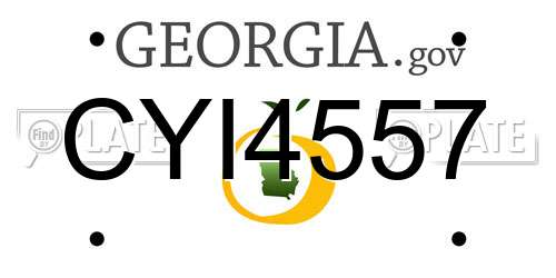 CYI4557 Georgia License Plate