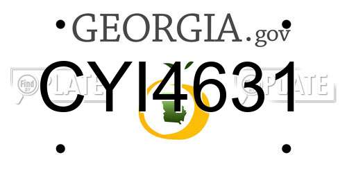 CYI4631 Georgia License Plate