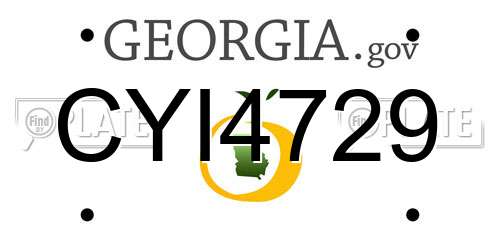 CYI4729 Georgia License Plate