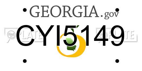 CYI5149 Georgia License Plate