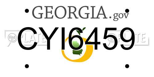 CYI6459 Georgia License Plate