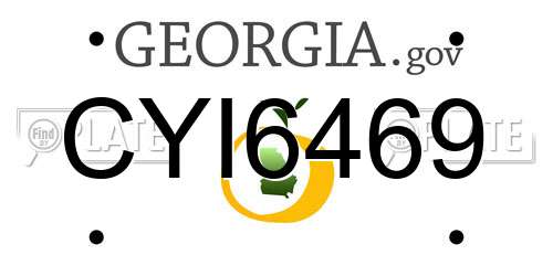CYI6469 Georgia License Plate