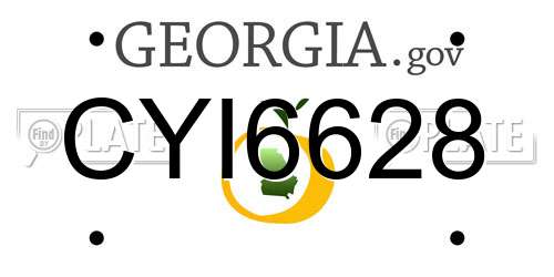 CYI6628 Georgia License Plate