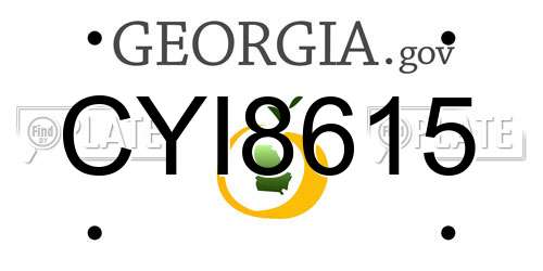 CYI8615 Georgia License Plate