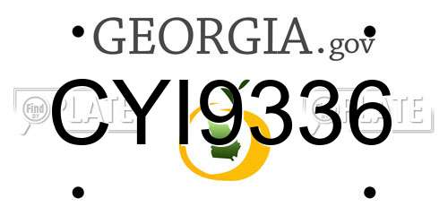 CYI9336 Georgia License Plate