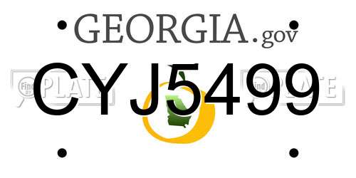 CYJ5499 Georgia License Plate