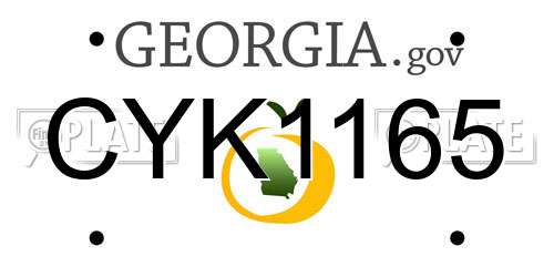 CYK1165 Georgia License Plate