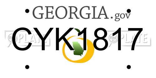 CYK1817 Georgia License Plate