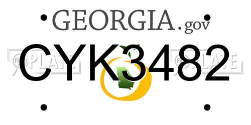 CYK3482 Georgia License Plate