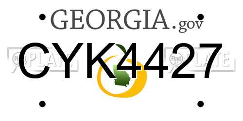 CYK4427 Georgia License Plate