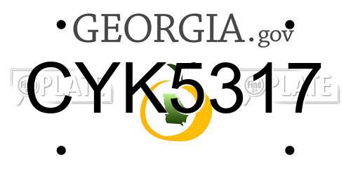 CYK5317 Georgia License Plate