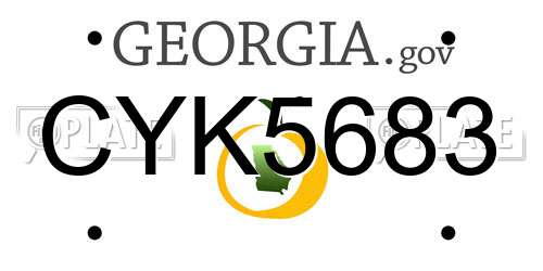 CYK5683 Georgia License Plate