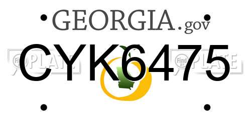 CYK6475 Georgia License Plate