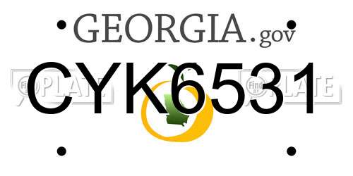 CYK6531 Georgia License Plate