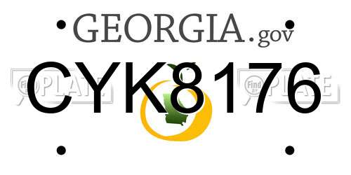 CYK8176 Georgia License Plate