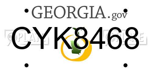 CYK8468 Georgia License Plate