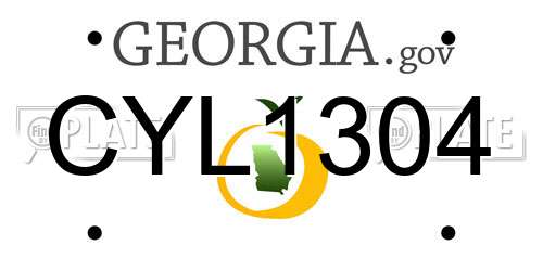 CYL1304 Georgia License Plate