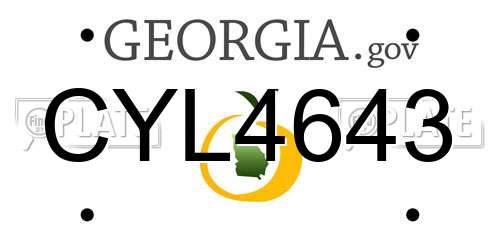 CYL4643 Georgia License Plate