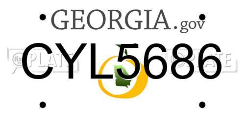 CYL5686 Georgia License Plate