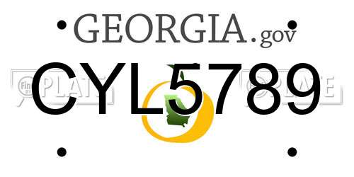 CYL5789 Georgia License Plate
